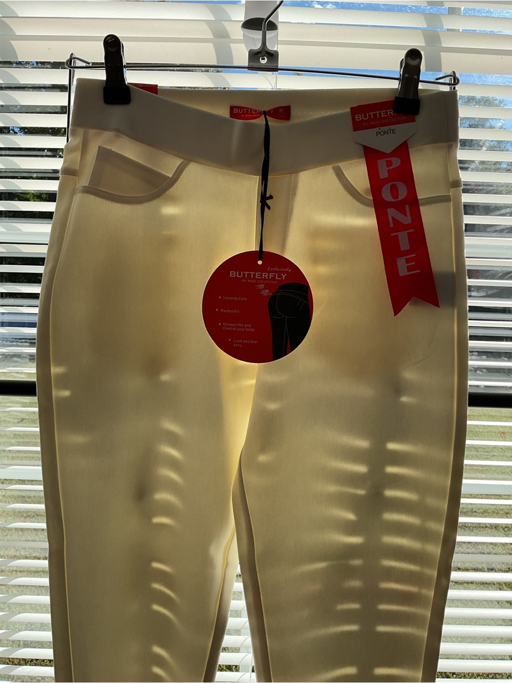 Butter Ponte Dress Pants in Cream